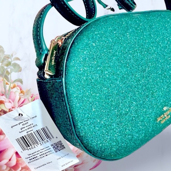 Kate Spade Teal Glitter Crossbody Bag - Picture 4 of 11